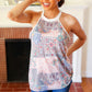 Cream Boho Paisley Thermal Halter Top
