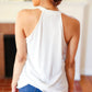 Cream Boho Paisley Thermal Halter Top